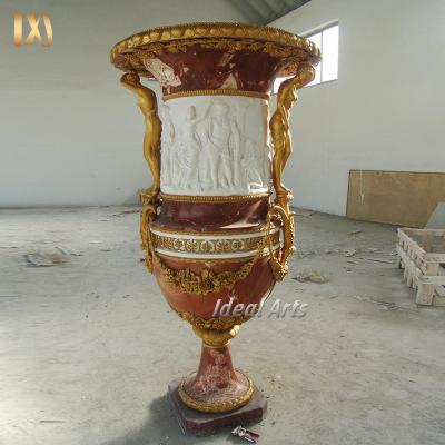 China Europe Good Quality Ideal Wholesale Arts Decoration Engraving Cheap Marble Flower Pots for sale