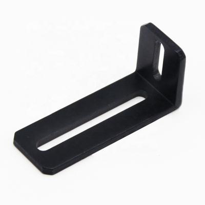 China Industrial Manufacturer Wholesale Custom Stamping Metal L Bracket 90 Degree Corner Bracket Black Stainless Steel for sale