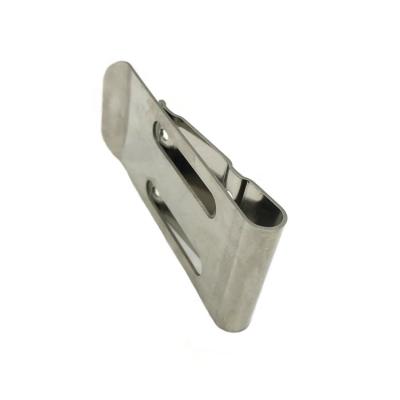 China Custom Hardware Industrial Bending Stamping Steel Contact Spring Belt Clip for sale