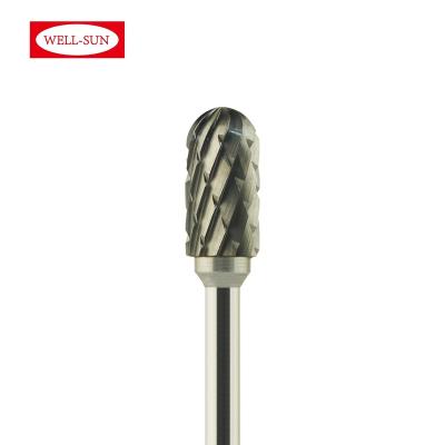 China For Cylindrical Metal Burr Removing /Industry Wood Drill Machine C-06-300188 Factory Radius End Rotary Tungsten Carbide Burrs 3mm Shank Being Cut Metal Working Desk for sale