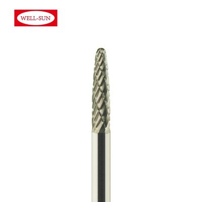 China For Metal Wood Burr Removing/Industry drill machine F-03-300192 Factory Tree Shape With Radius Tungsten Rotary Carbide Burr 3mm shank Removing Metal Working Bur for sale