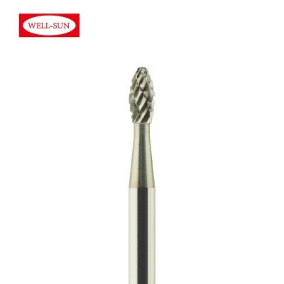 China For Metal Wood Burr Removing/Industry drill machine H-03-300196 Factory Flame Shape Tungsten Rotary Carbide Burr 3mm shank Removing Metal Working Bur for sale