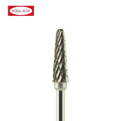 China For Wood Metal Burr Removing /Industry Drill Machine L-06 A 300197 Taper Machines Rotary Radius End Tungsten Carbide Burrs 3mm Shank Being Cut Metal Working Desk for sale