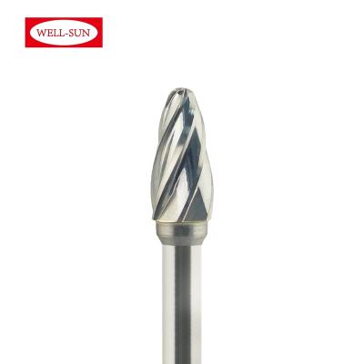 China For Metal Burr Removing /Industry Drill Machine F-10-300160 Factory Wood Shaft Shape With Rotary Radius Tungsten Carbide Burr Removing Metal Working Bur for sale