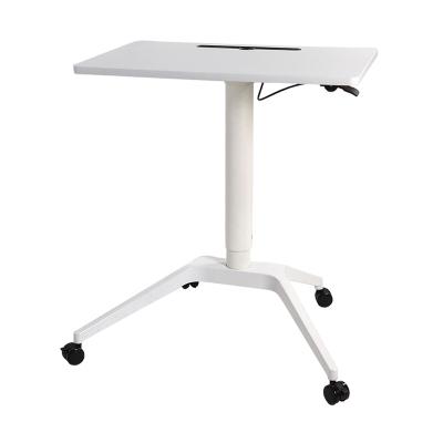 China High Height Adjustable Cast Aluminum Powder Coated Computer Desk Manual Adjustable Speech Table Shock Absorber Meeting Desk for sale