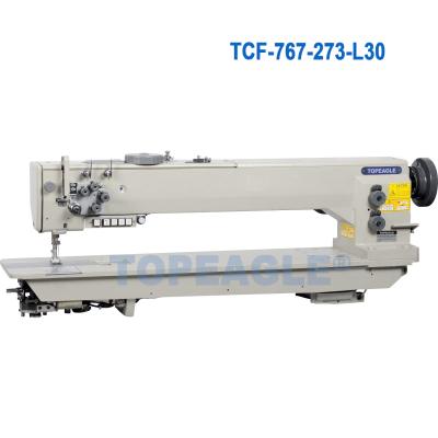 China TOPEAGLE Factory TCF-767-373-L30 Flat Layer Single Needle Foot Industrial Long Arm Walking Leather Sewing Machine for sale