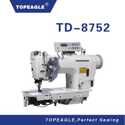 China TOPEAGLE TD-8752M 2 Needle Slotted Needle Bar Double Needle Foot Walking Sewing Machine With Automatic Trimmer TD-8752M for sale