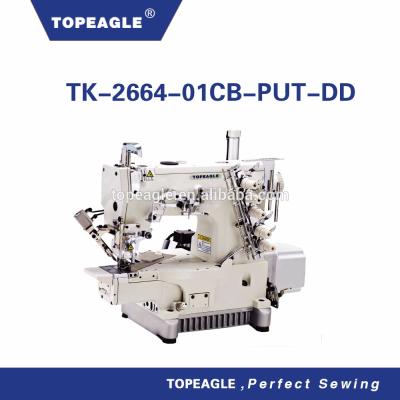 China TOPEAGLE TK-664D-35AC-PUT Left Side Direct Drive Cutter Coverstitch 2/3 Sewing Machine for sale