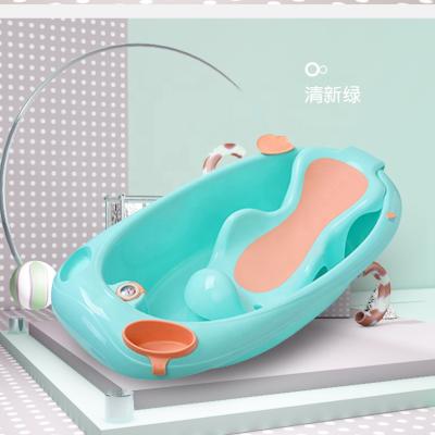 China Eco-friendly Thermometer Baby Bathtub Portable Swimming Tub With Heat Temperature For Newborn for sale