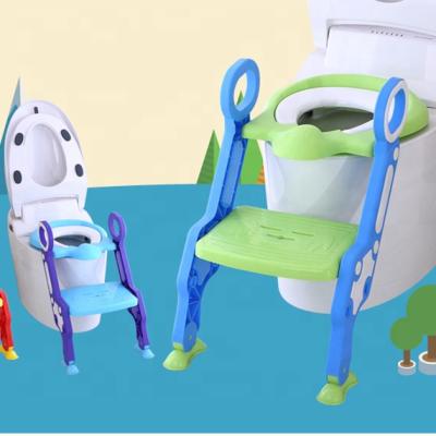 China Baby Potty Trainer Foldable Step Kids Potty Chair With Anti Slip Toilet Steps For Sale for sale