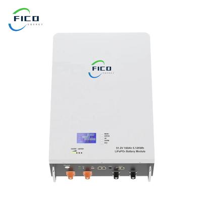 China Solar Power Storage Systems Rechargeable Batteries Power 10kw Lifepo4 Li Ion Lifepo 4 Wall Mounted Lithium Ion Battery Pack 48v 150ah Bms for sale