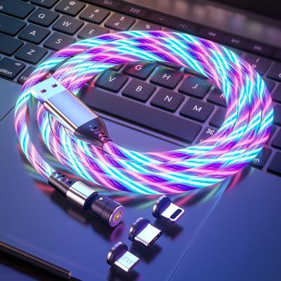 China Luminous Magnetic Straight And L Shape Design Accessories Light Magnetic Magnetic Charger LED Flowing Magnetic Phone Cable USB Cable Phone Etc.electronic Product Cable for sale