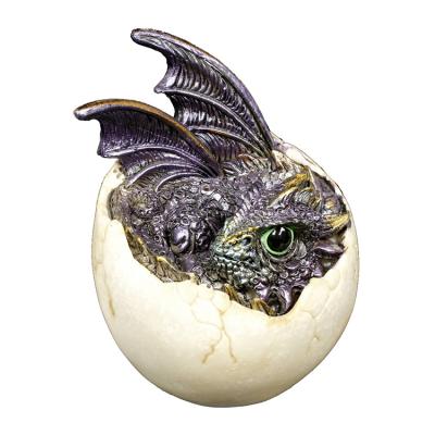 China Resin Dragon Egg Dragon Hatching Luxury Home Decoration Poly China Style Figurine for sale