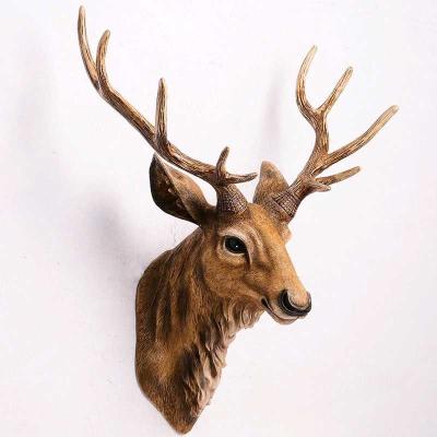 China Europe Faux Deer Head,Modern Faux Taxidermy Wall Animal Head Decor Handmade Resin Farmhouse Decor Home Accessories For Wall for sale