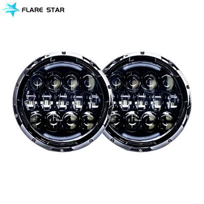 China 7 Inch Motorcycle LED Die Cast Aluminum Housing Headlight With High Low Beam Main Lamp For JK Off Road Headlamp With H4 To H13 Convert Adapter for sale