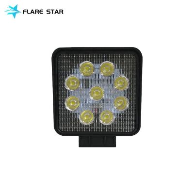 China Universal 27w Car Led Work Light, Lighting Waterproof Off Road Trailer Driving 27W LED Square Fog Lamp Lights for sale