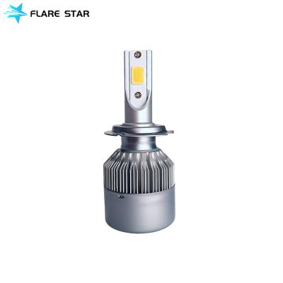 China Die Casting Aluminum Housing Auto Led Headlight 6000LM Car Accessories C6 LED Headlight H7 Led Headlight for sale