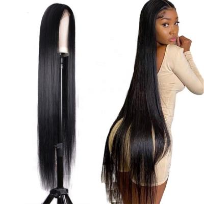 China Transparent Lace Straight Front Wig 36 13x6 13X4 HD 100% Brazilian Straight Wig 38 40 42 Inch Body Bone Straight Human Hair Front Wigs for sale