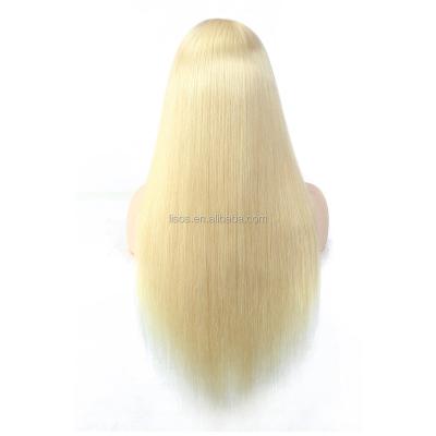 China Silky Straight Virgin Unprocessed Virgin Brazilian Straight Human Hair 13x4 Wave 613 Lace Front Wigs 100% Lace Frontal Wig for sale