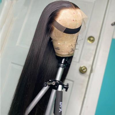 China Factory Wholesale HD Silky Straight Wave Lace Front Human Hair Wigs Virgin Human Hair Wigs 12A Full Brazilian Hair Extension for sale