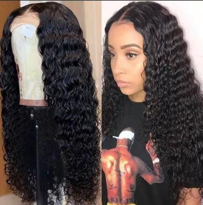 China New Arrival  Virgin Human Hair Deep Wave Wig Deep Wave Swiss Lace Front Closure Headband Hair Wigs for sale