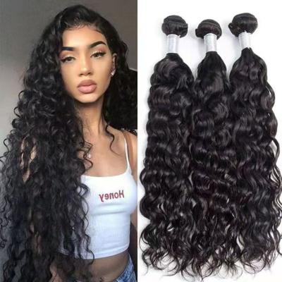 China Cheap Unprocessed Raw Water Wave Hair Extensions 10A 12A 100% Virgin Hair Weave Bundles Water Wave Bundles Hair for sale