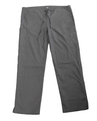 China 155 GSM Unisex Nurse Gray Pants 100% Cotton Medical Uniform With Rope Antimicrobial Wrinkle-free for sale