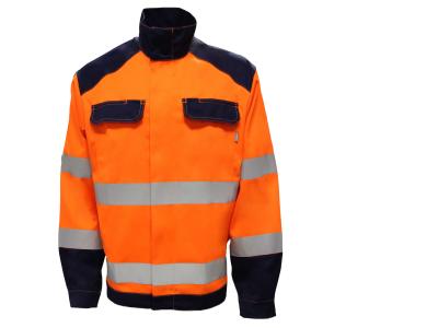 China Sattin Woven Orange 250GSM Reflective Jacket Retro 3M Strip 9910 for sale