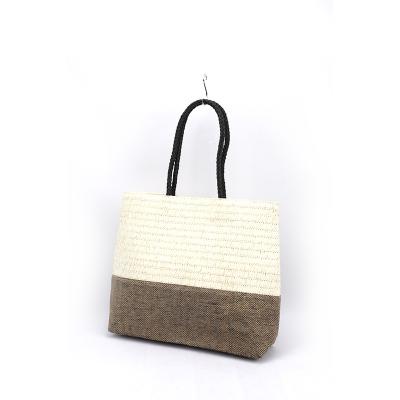 China Hip Hop Fashion Women Shoulder Bag Macrame Handmade Straw Bucket Paper Straw Beach Bag for sale