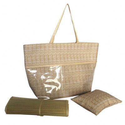 China Other Palm Basket Bag Women Hand Woven Round Straw Bags Natural Oval Beach Bag Large Tote Circle Handbag Drop Shipping for sale