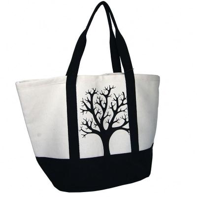 China Other Wholesale Custom Black Cotton Canvas Tote Bag Eco Friendly Recycled Foldable Shopping Tote Bag With Logo For Women for sale