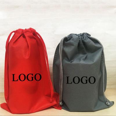 China Wholesale Cheap Custom Eco-Friendly Logo Nonwoven Drawstring Bag For Gifts Packing Travel Drawstring Package Fabric Nonwoven Dust Bag for sale