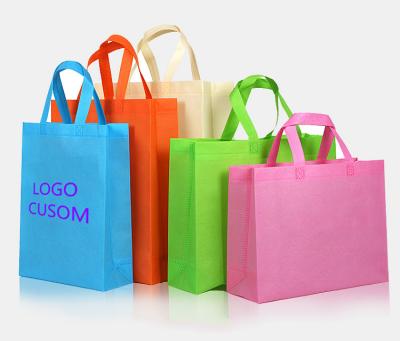 China Wholesale Eco-Friendly Recyclable Nonwoven Shopping Bag Promotional Nonwoven Tote Shopping Bag With Custom Logo for sale