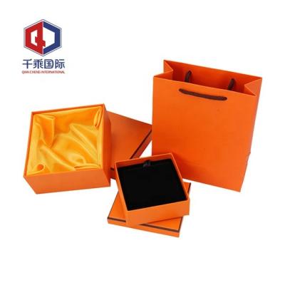 China Custom Wholesale Handcrafted Logo Cardboard Hard Paper Jewelry Box Handmade Paper Gift Box for sale