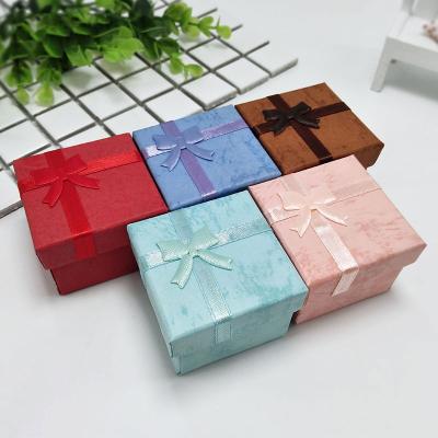 China Wholesale Custom Colored Fancy Gift Packaging Cardboard Printed Logo Handmade Jewelry Paper Jewelry Box Paper Display Box for sale