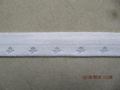 China Qaulity Jacquard Elastic Folder Tape,Wholesale Flat Fold Over Elastic Webbing for sale