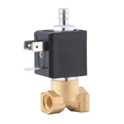 China Three Way Steam Brass Stainless Steel Solenoid Valve For Coffee Maker Espresso Machine for sale