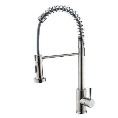 China Metered Faucets 304 Stainless Steel Single Handle Hot Cold Mixer Taps - Buy Deck Mounted Basin Faucet, Kitchen Faucet for sale