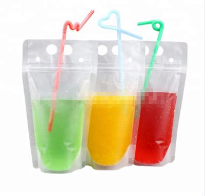 China Custom Food Transparent Plastic Spout Pouch Juice Packing Bag for sale