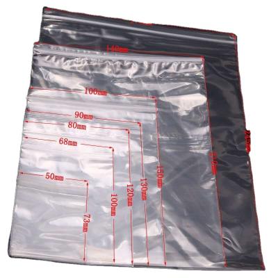 China Custom Clear Reclosable Plastic Moisture Proof Zipper Storage Zip Lock Bags for sale