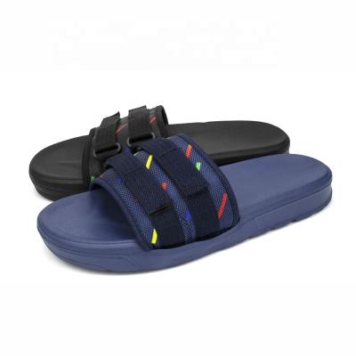 China Wholesale new design China summer casual flat fabric platform leather men hiking EVA stitching sandals for sale