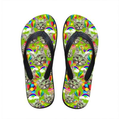 China Fashion Ladies Rubber Sole Flip Flops Straps Custom Design  Blanks Women Shoes for sale