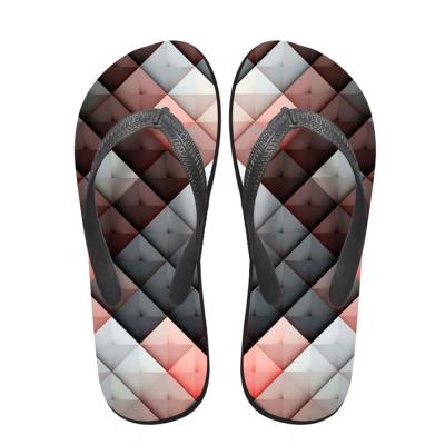 China Fashion Geometry Rubber Sole Flip Flops PVC Men Promotion Summer Slippers for sale