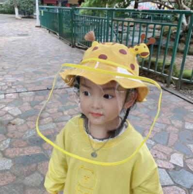 Κίνα Glass Face Shield Hat For Kids Hat With Transparent Face Shield Fashion Clear Protective Hat Face Shield προς πώληση