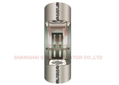 China 630kg Transparent Glass Elevator Building Semicircle Sightseeing Lift for sale