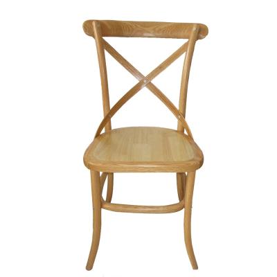 China Wholesale High Quality X Stackable Chair Crossback Cross Back Dining Chair for sale