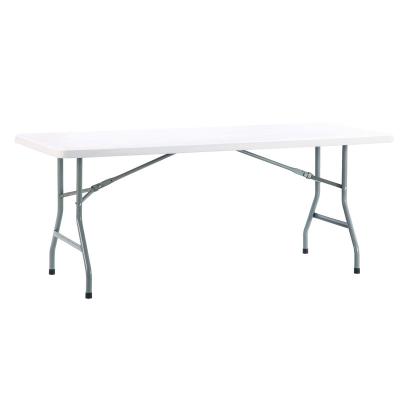 China Modern Portable White Rectangular Plastic Party Dining Foldable Table Banquet BBQ Camping Picnic Outdoor Folding Table for sale