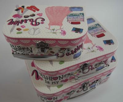 China All Countries Set Of 3 Rectangle Cardboard Suitcase Packaging Boxes for sale