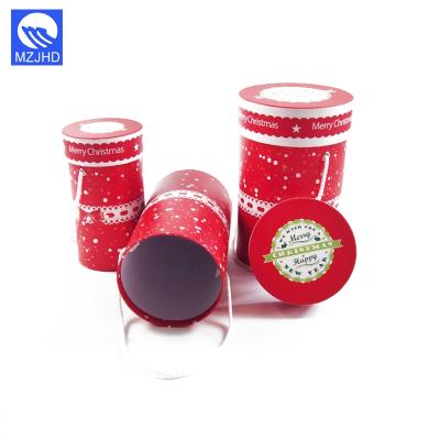 China Round Tube Cardboard Wine Box Muti Size Paper Gift Box Cylinder Custom Made Handmade Cylindrical Wine Box for sale