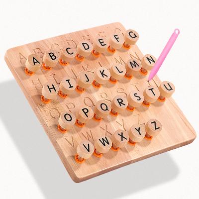 China Outdoor Wooden Intelligence Customized Kindergarten Montessori Alphabet Number Tracing Developing Boards Learn Enrollment Board with Stylus Pen for sale